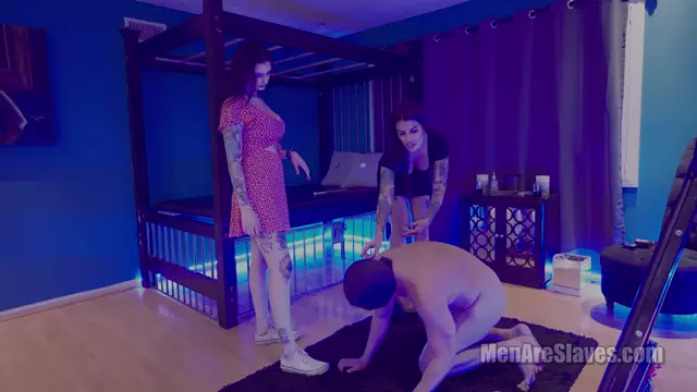 Poster: Leya Falcon - MenAreSlaves - Goddess Kitra, Mistress Ali -Cbt, Ball Kicking, Trampling - Stop Trying To Hide Yo...