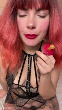 Poster: - Yourhikerbabe – Pacifier Milking JOI