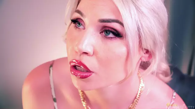 Poster: Goddess Blonde Kitty - - Beta Bank Manager -Handpicked Jerk-Off Instruction