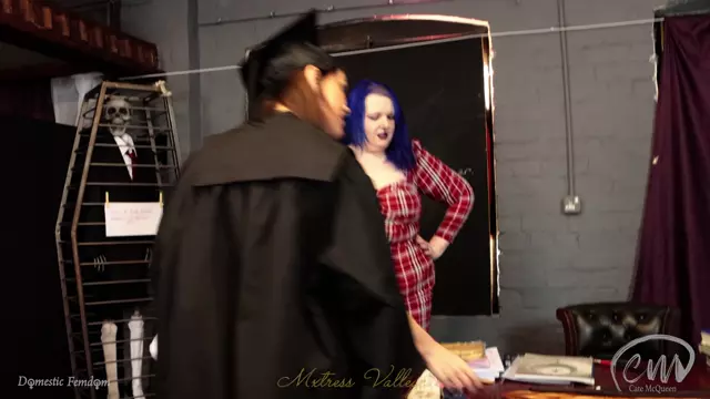 Poster: Domestic Femdom - - Double Domme in clip Punished For Porn